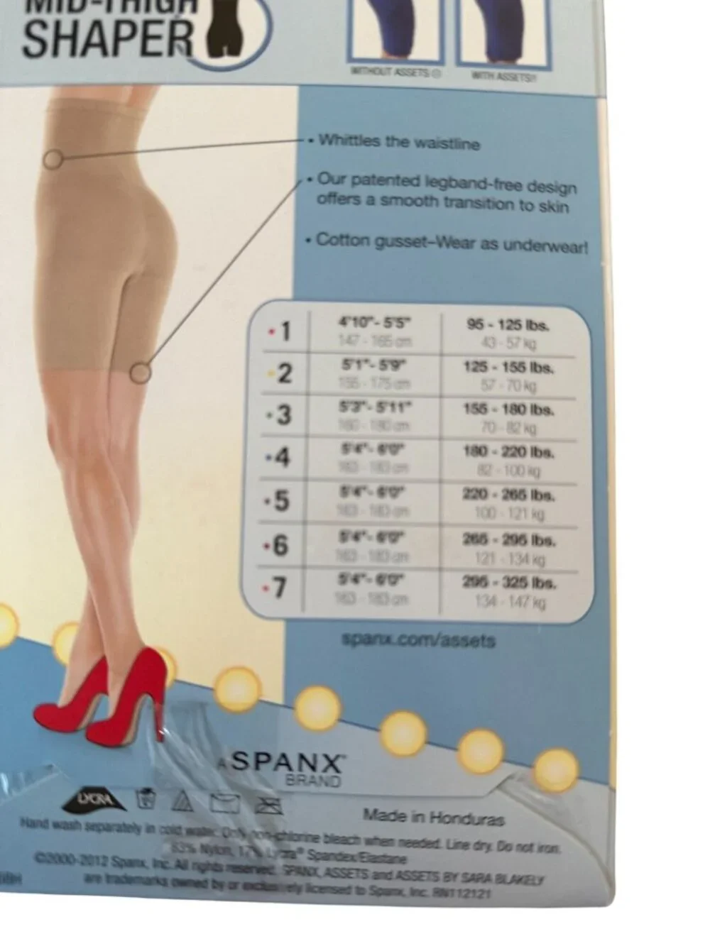 SPANX Assets Nude High Waist Mid Thigh Shapers Size 1 NEW NWT